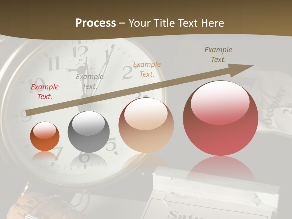 Clock Year's January PowerPoint Template