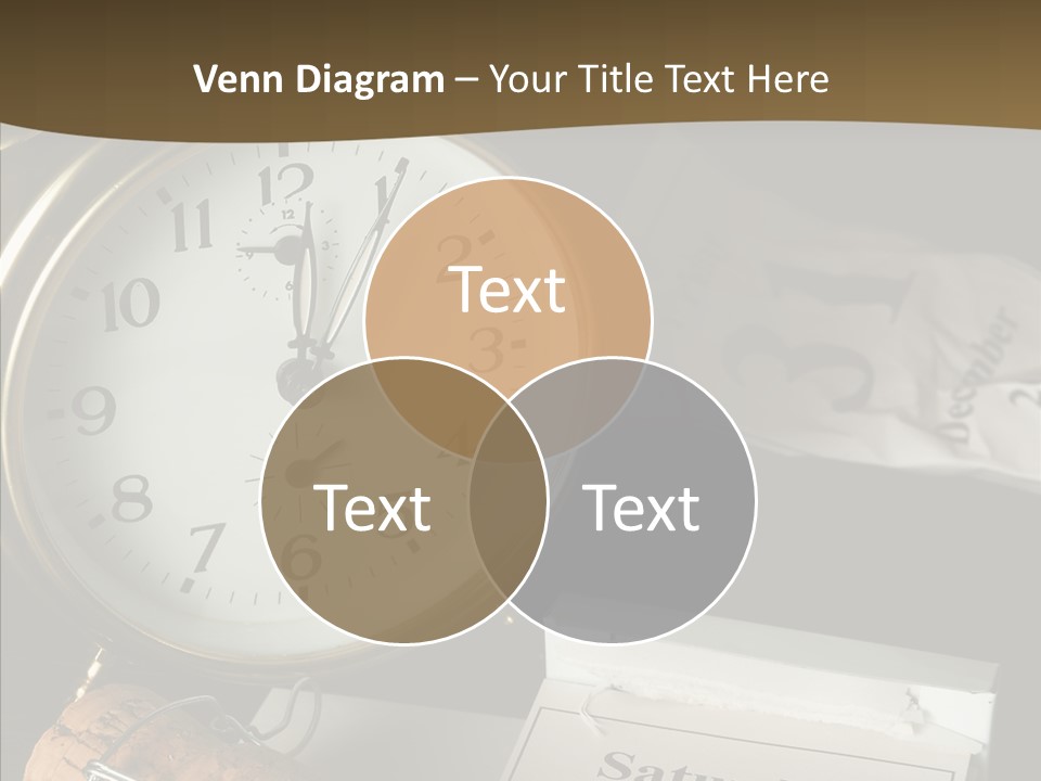 Clock Year's January PowerPoint Template