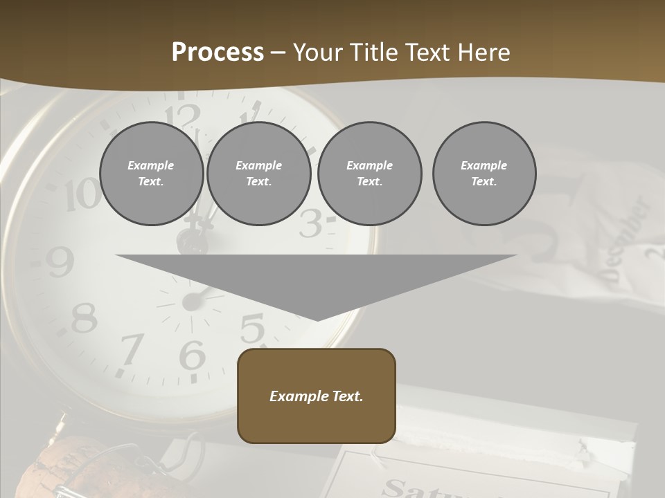 Clock Year's January PowerPoint Template