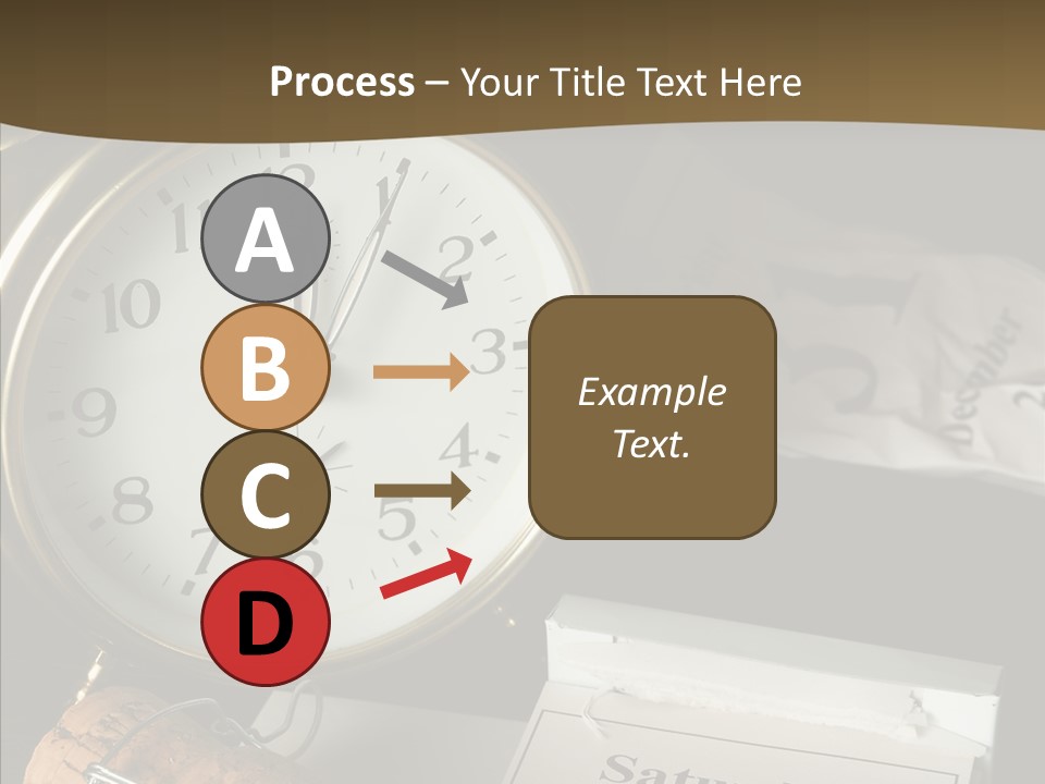 Clock Year's January PowerPoint Template
