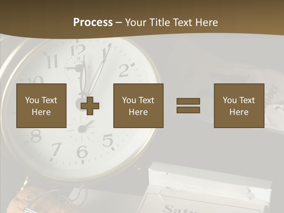 Clock Year's January PowerPoint Template