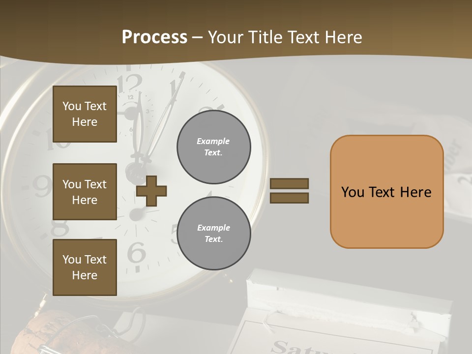 Clock Year's January PowerPoint Template