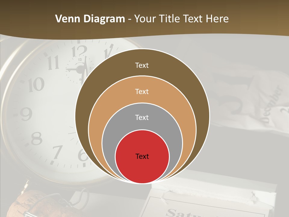 Clock Year's January PowerPoint Template