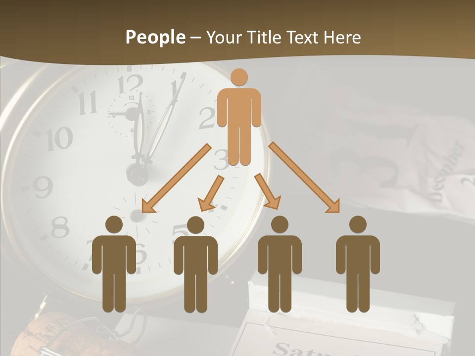 Clock Year's January PowerPoint Template