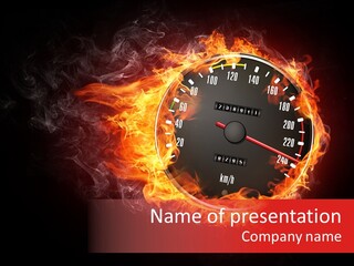 Mode Textured Fire PowerPoint Template