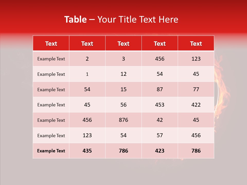 Mode Textured Fire PowerPoint Template
