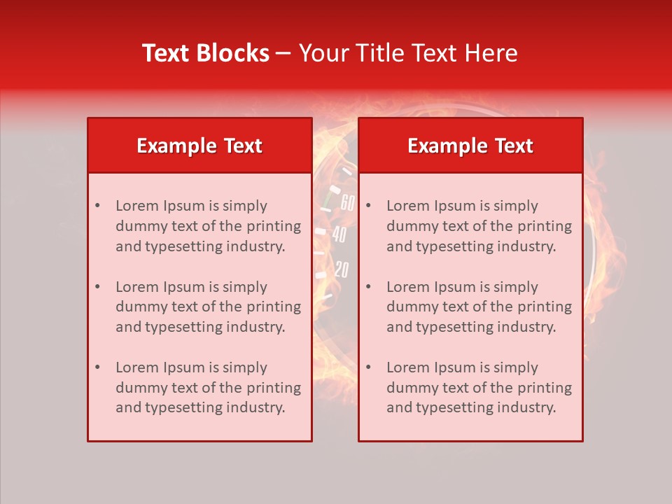 Mode Textured Fire PowerPoint Template