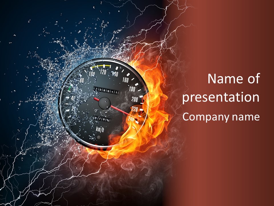 Inferno Black Fast PowerPoint Template