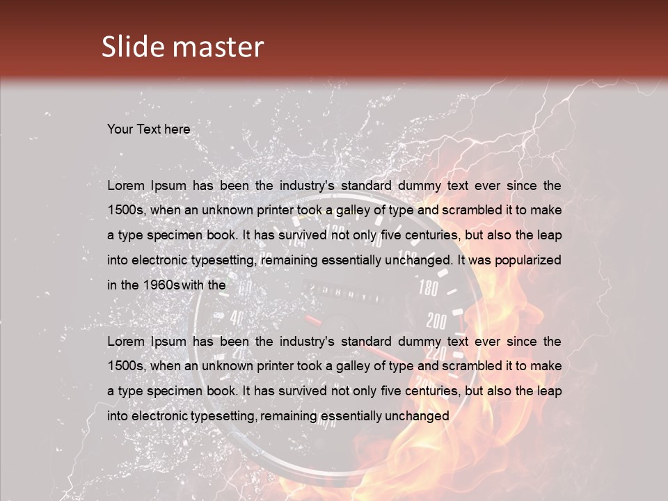 Inferno Black Fast PowerPoint Template