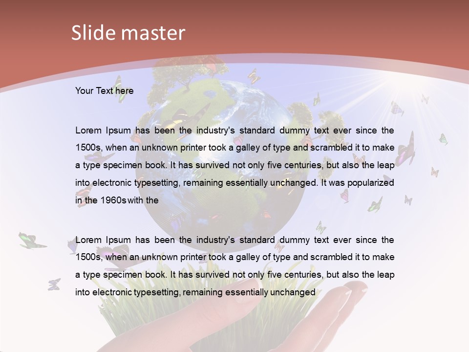 Attractive Hand Holiday PowerPoint Template