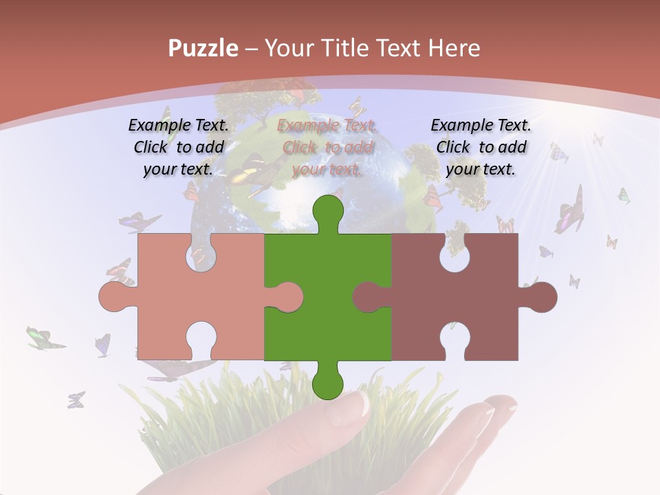 Attractive Hand Holiday PowerPoint Template