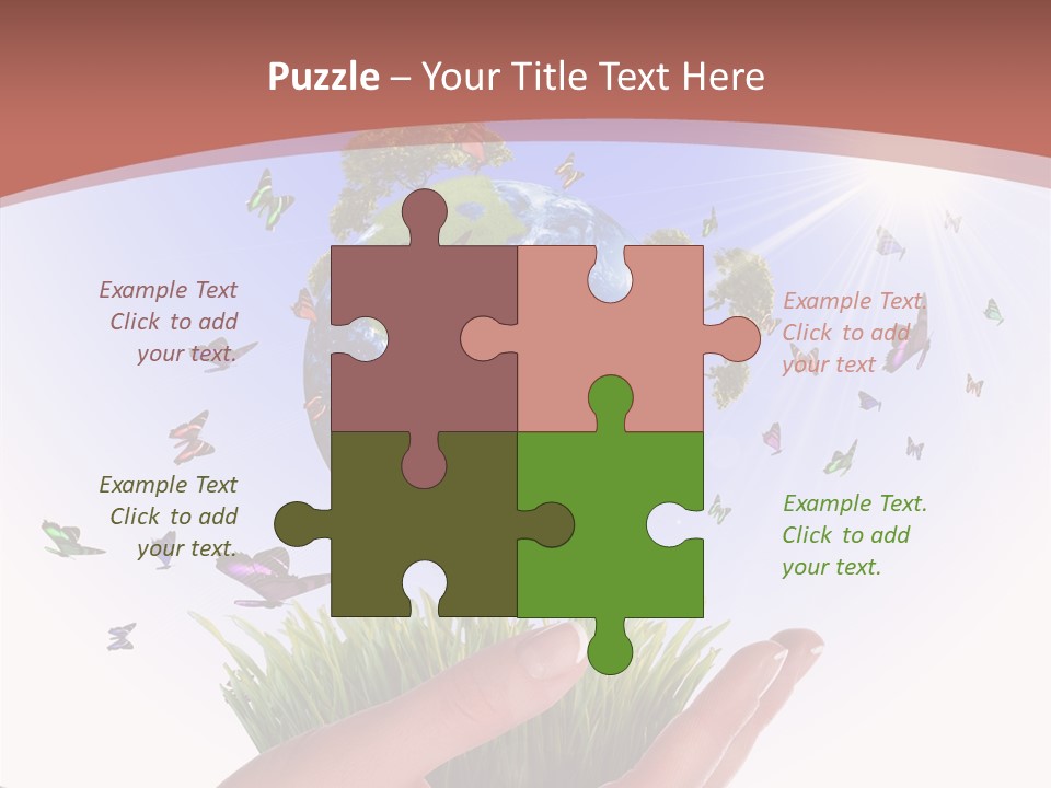 Attractive Hand Holiday PowerPoint Template