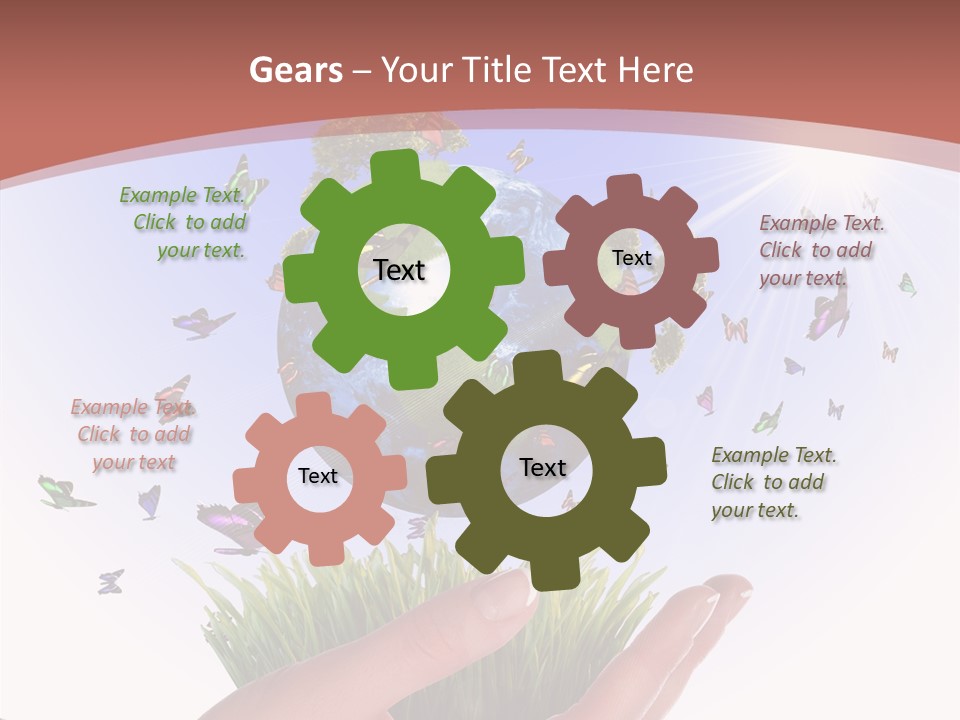 Attractive Hand Holiday PowerPoint Template