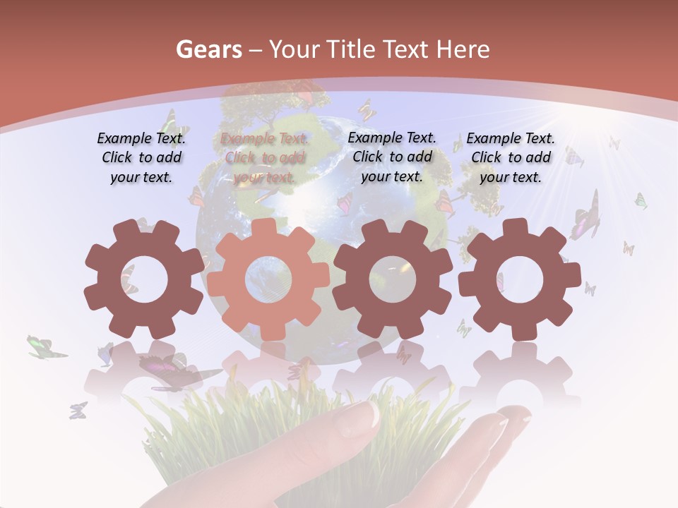 Attractive Hand Holiday PowerPoint Template