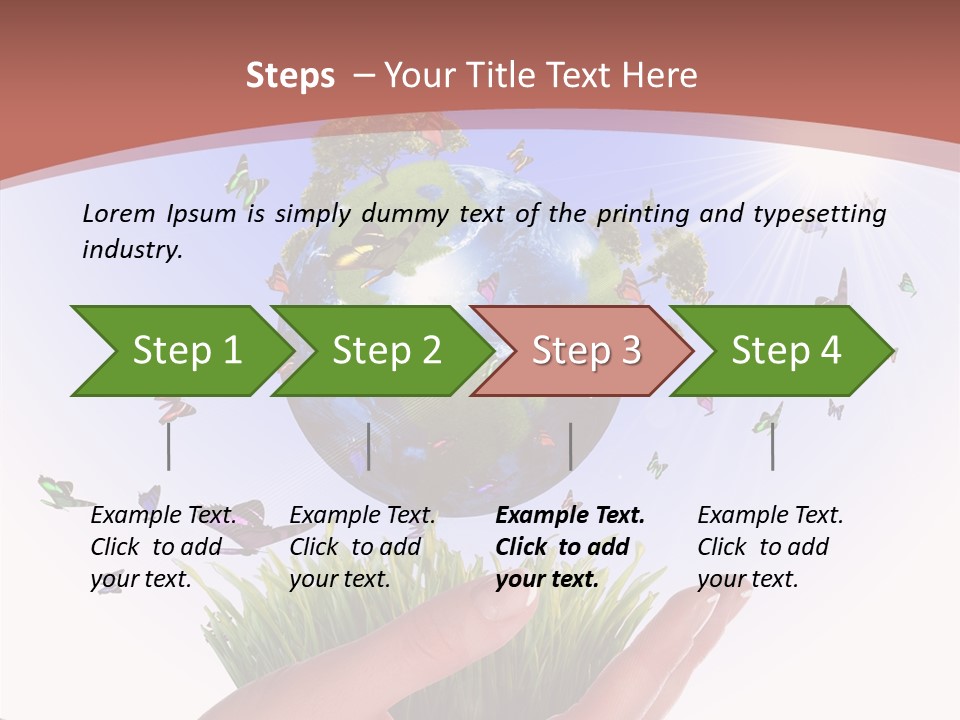 Attractive Hand Holiday PowerPoint Template