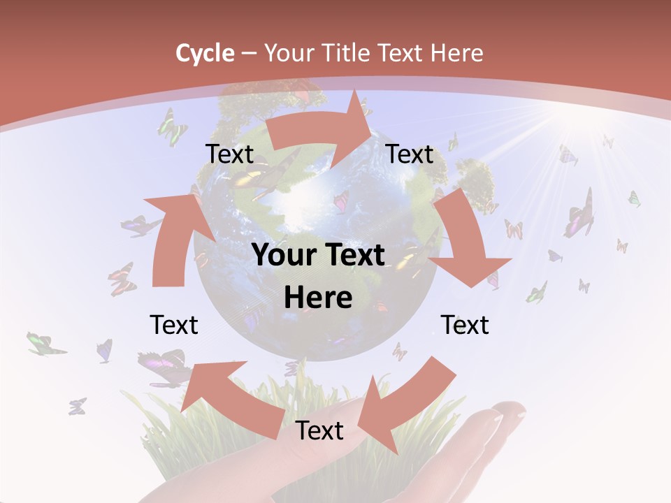 Attractive Hand Holiday PowerPoint Template