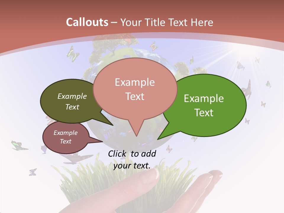 Attractive Hand Holiday PowerPoint Template