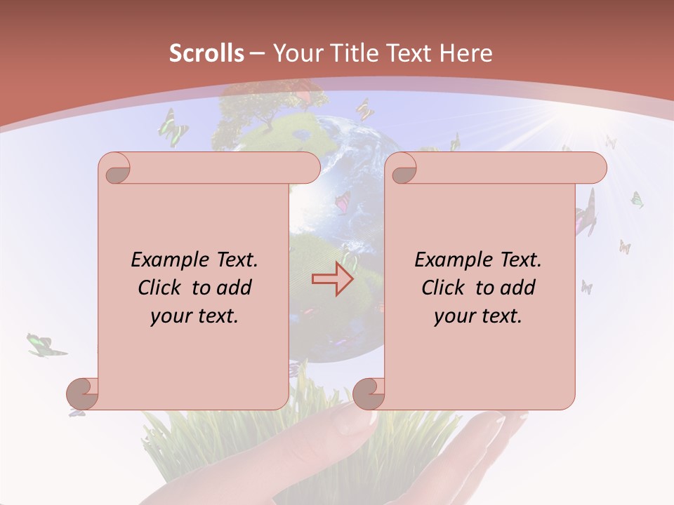 Attractive Hand Holiday PowerPoint Template