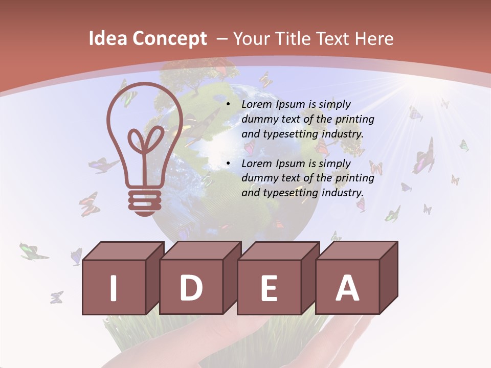 Attractive Hand Holiday PowerPoint Template