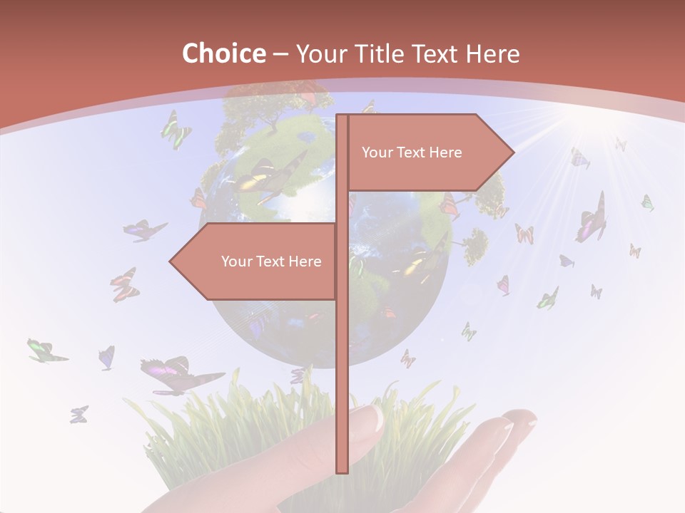 Attractive Hand Holiday PowerPoint Template