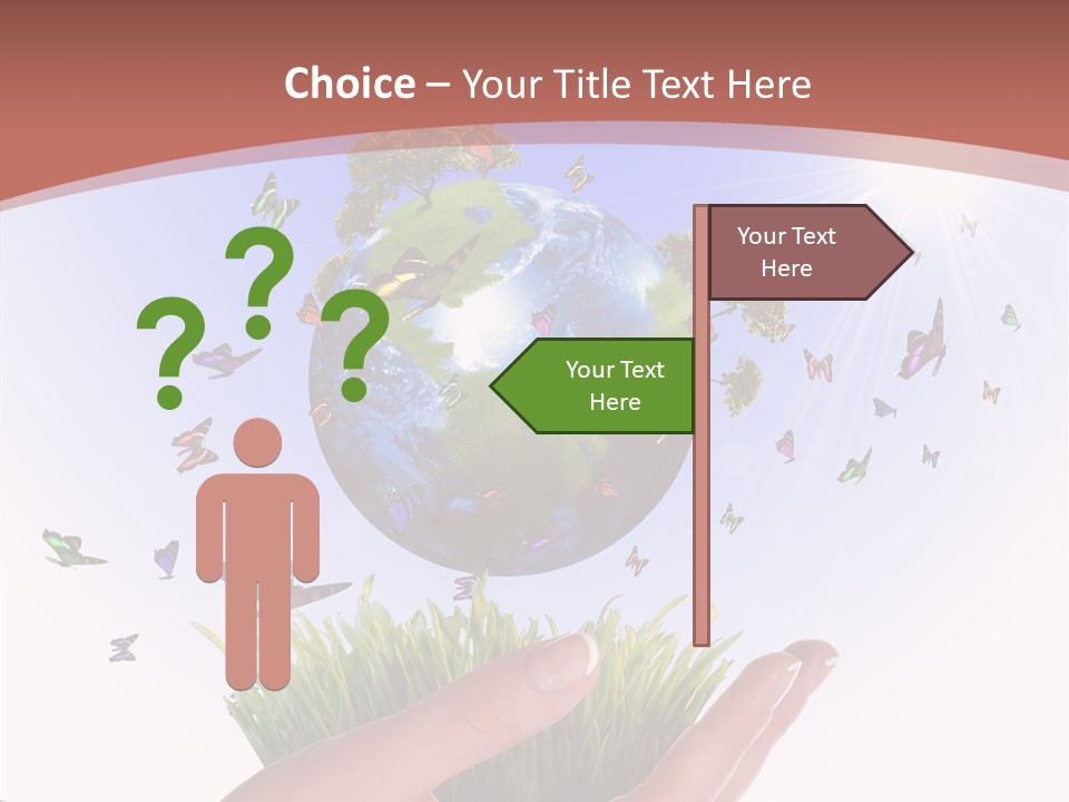 Attractive Hand Holiday PowerPoint Template