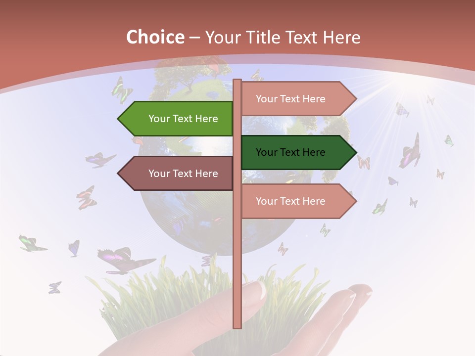 Attractive Hand Holiday PowerPoint Template