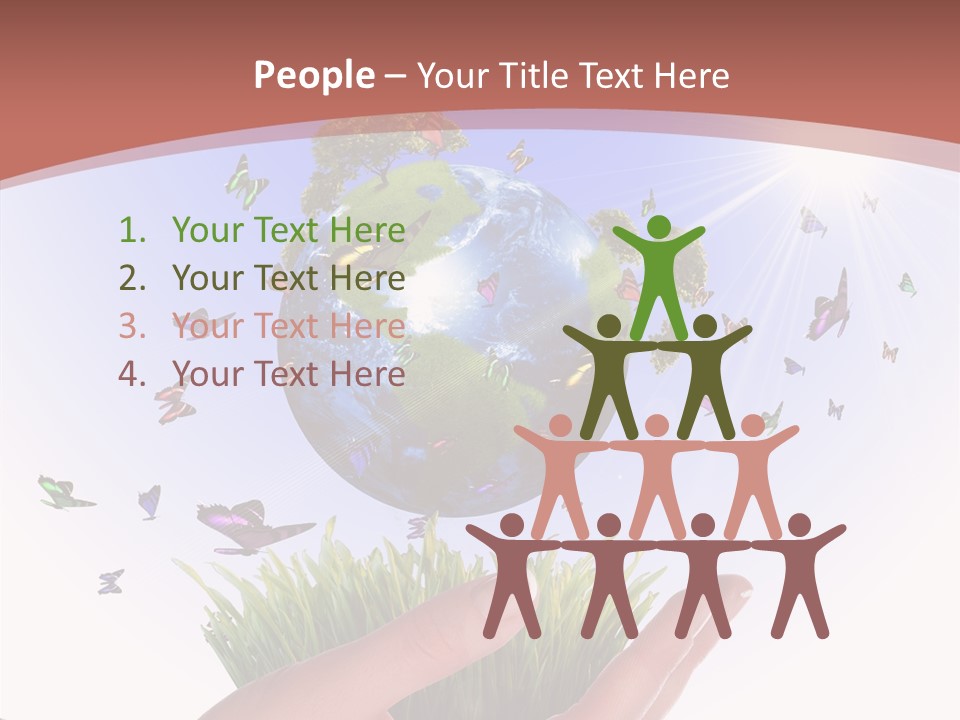 Attractive Hand Holiday PowerPoint Template