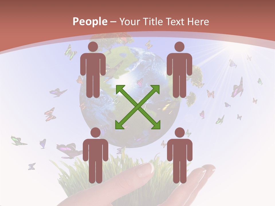 Attractive Hand Holiday PowerPoint Template