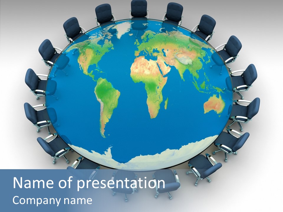 Meeting Map Communication PowerPoint Template