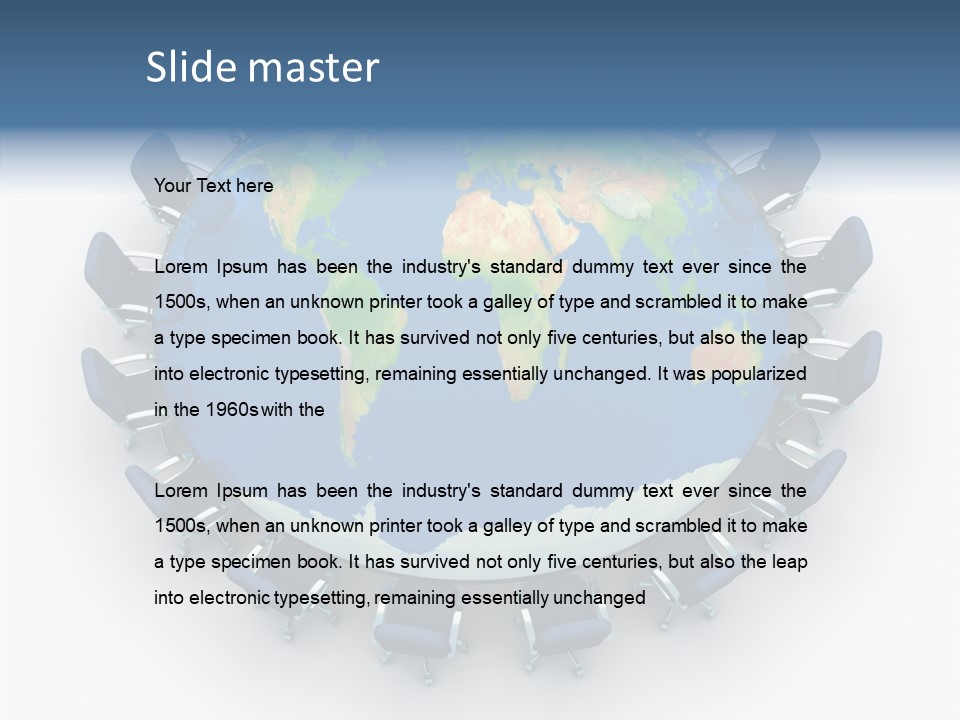 Meeting Map Communication PowerPoint Template