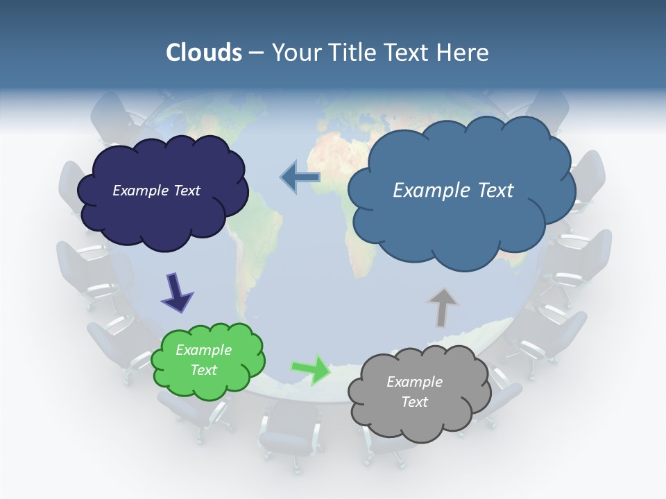 Meeting Map Communication PowerPoint Template