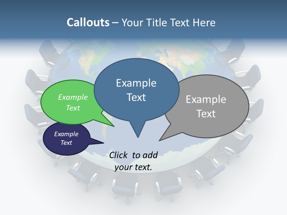 Meeting Map Communication PowerPoint Template