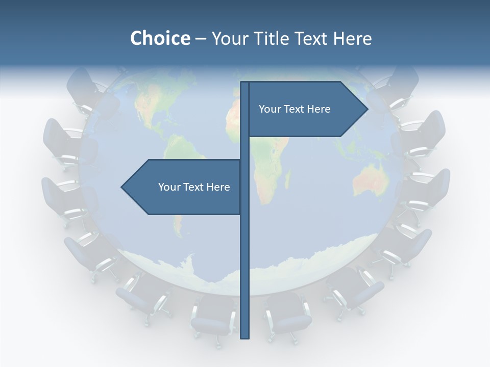 Meeting Map Communication PowerPoint Template