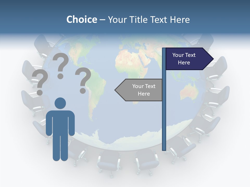 Meeting Map Communication PowerPoint Template