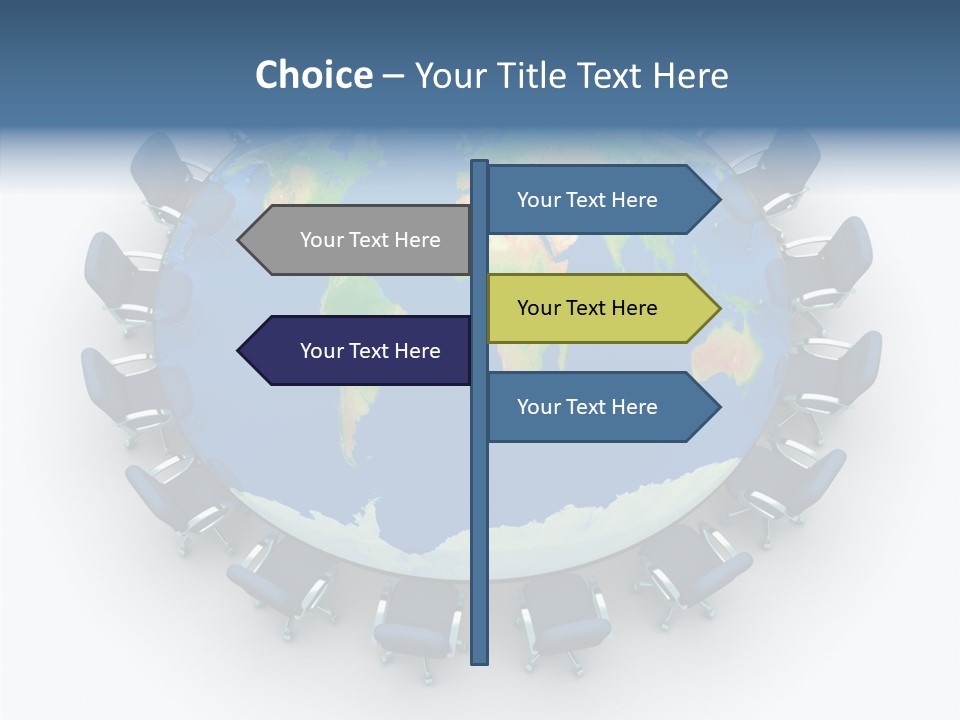 Meeting Map Communication PowerPoint Template
