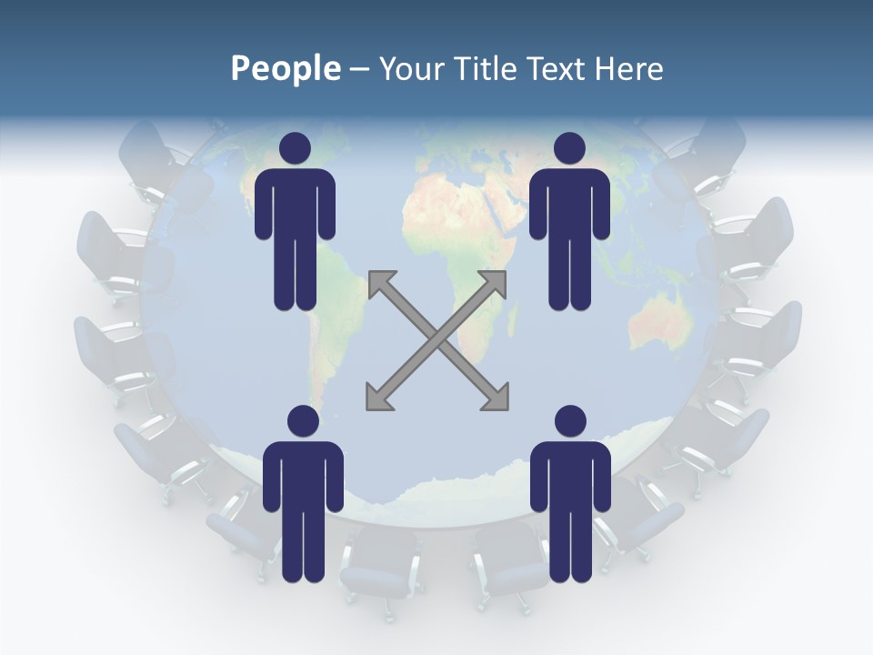 Meeting Map Communication PowerPoint Template