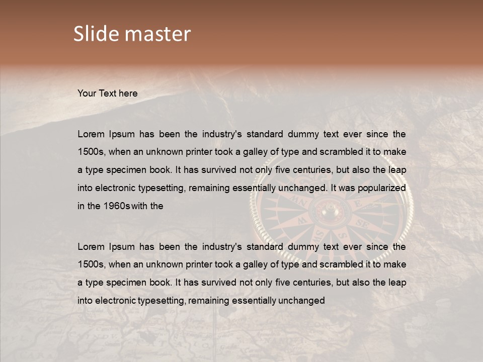 Old Geography Boat PowerPoint Template