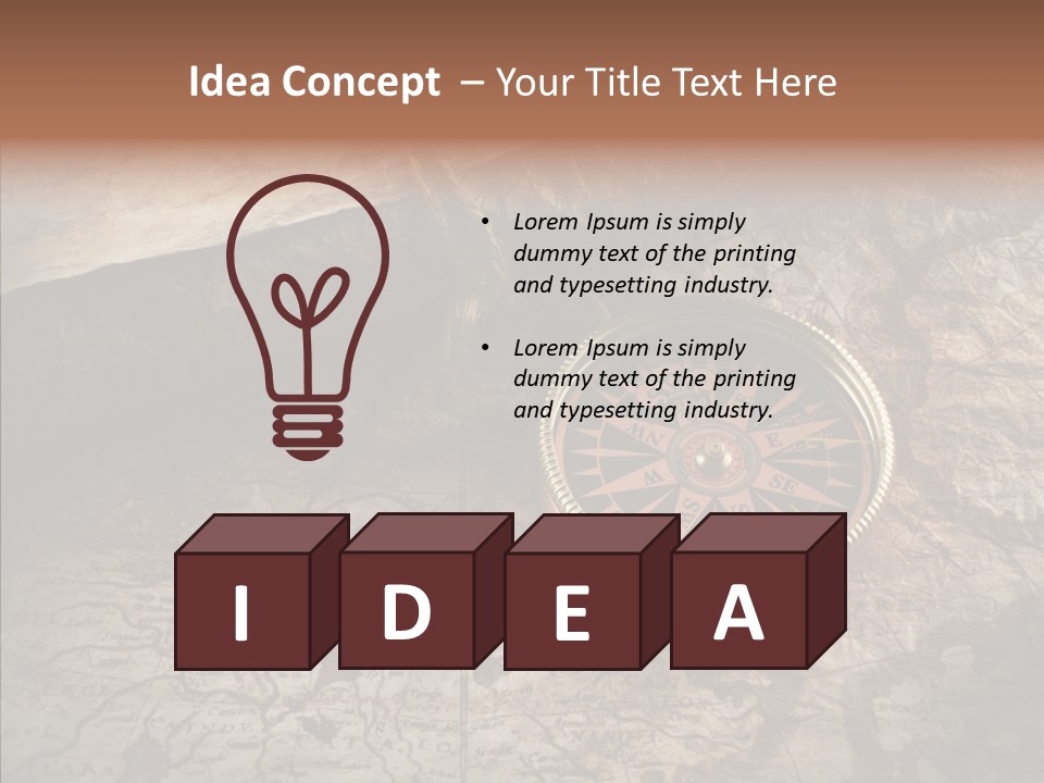 Old Geography Boat PowerPoint Template