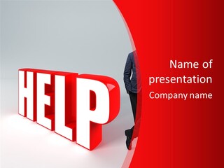 Businessman Text Answer PowerPoint Template