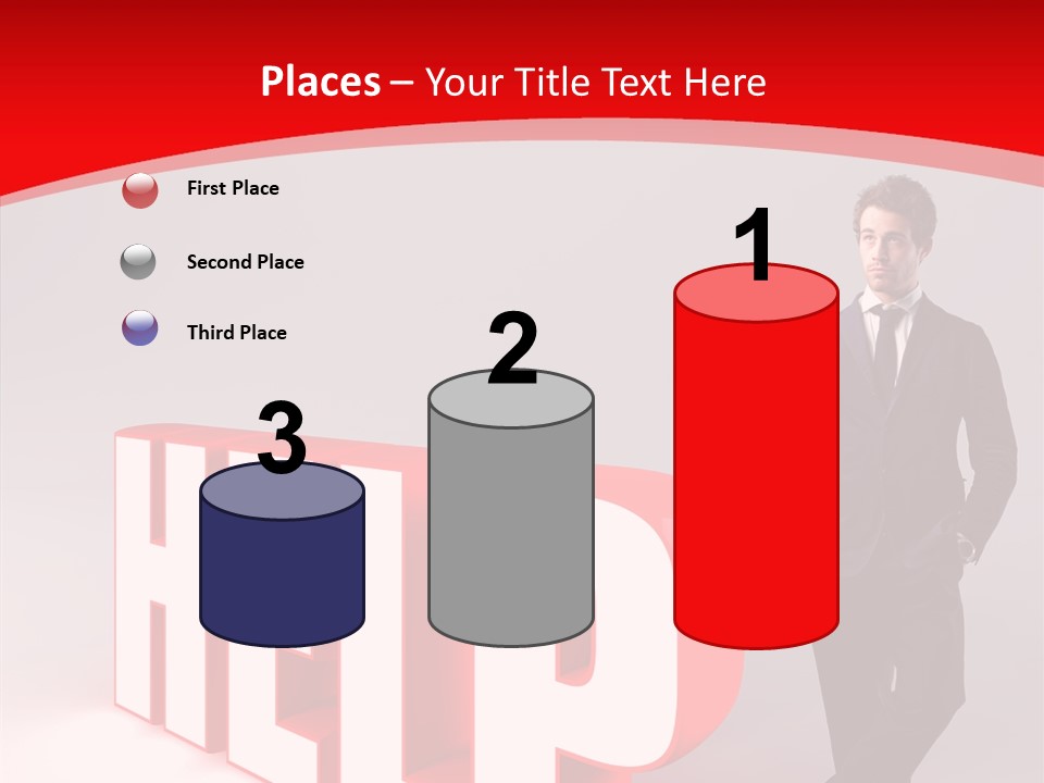 Businessman Text Answer PowerPoint Template