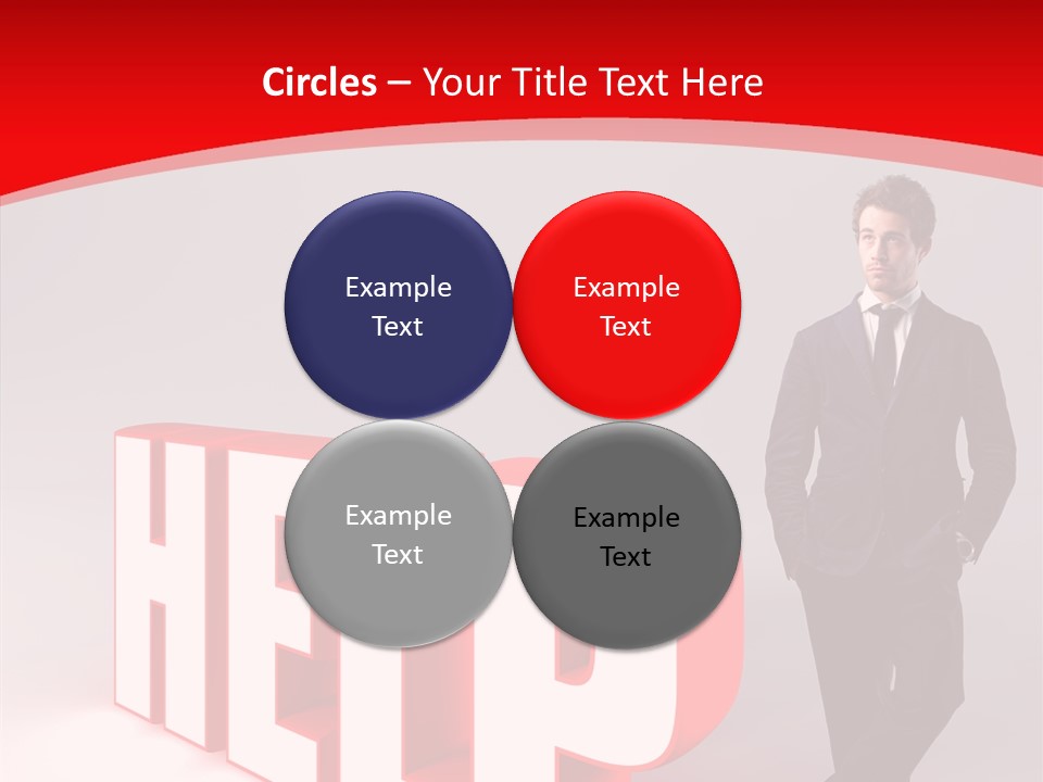 Businessman Text Answer PowerPoint Template