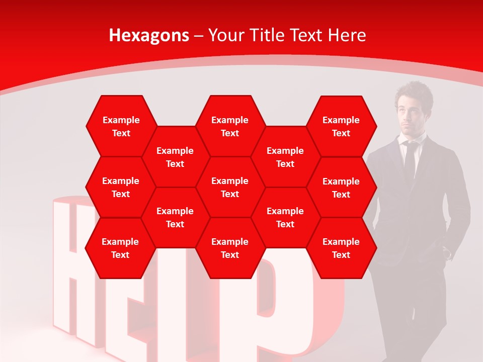 Businessman Text Answer PowerPoint Template