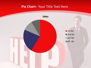 Businessman Text Answer PowerPoint Template