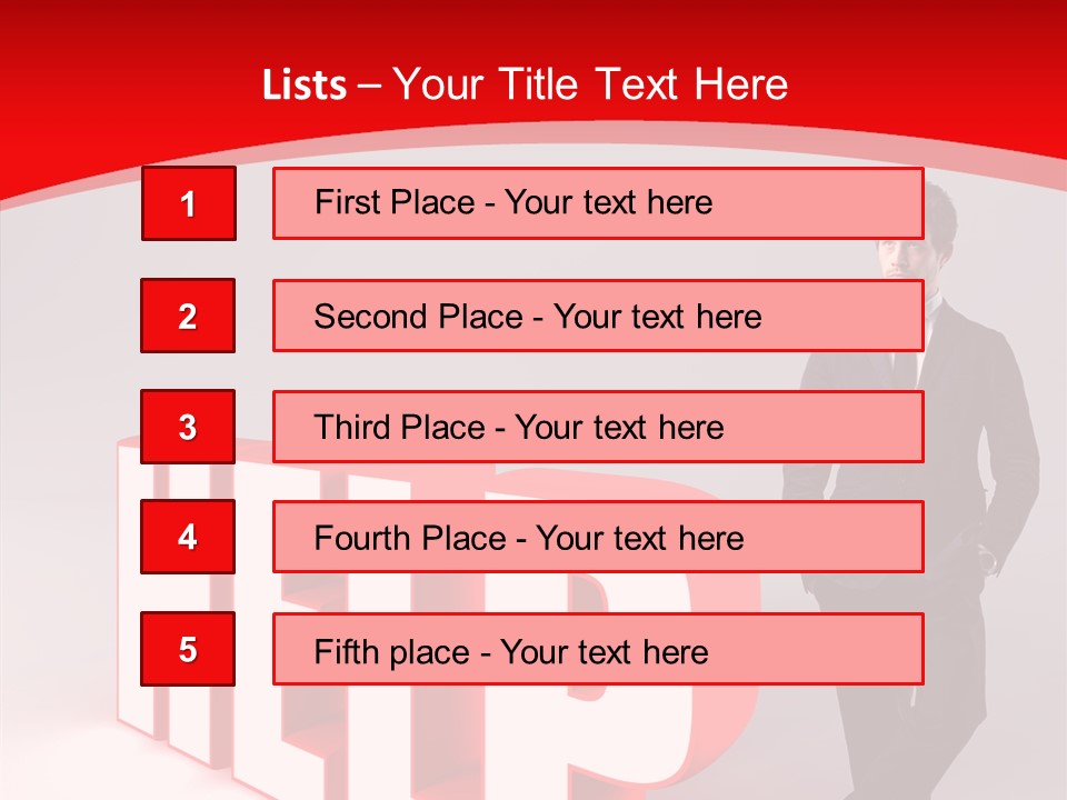 Businessman Text Answer PowerPoint Template