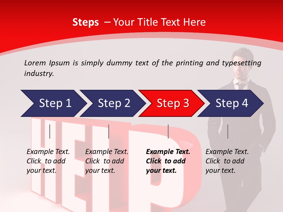 Businessman Text Answer PowerPoint Template