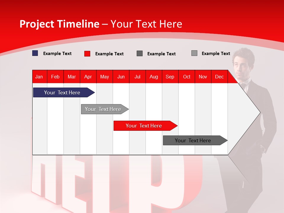 Businessman Text Answer PowerPoint Template