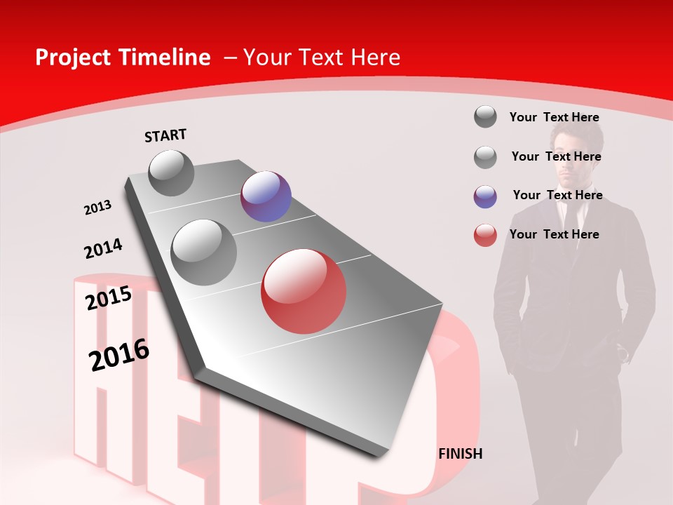 Businessman Text Answer PowerPoint Template