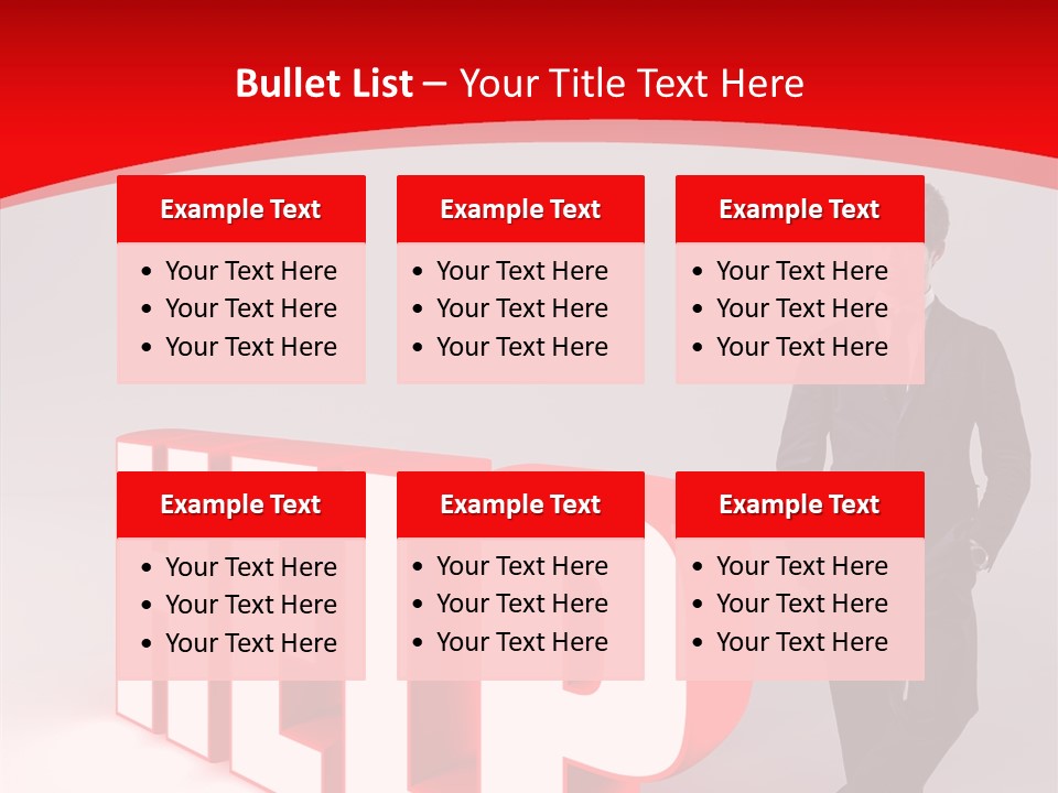 Businessman Text Answer PowerPoint Template