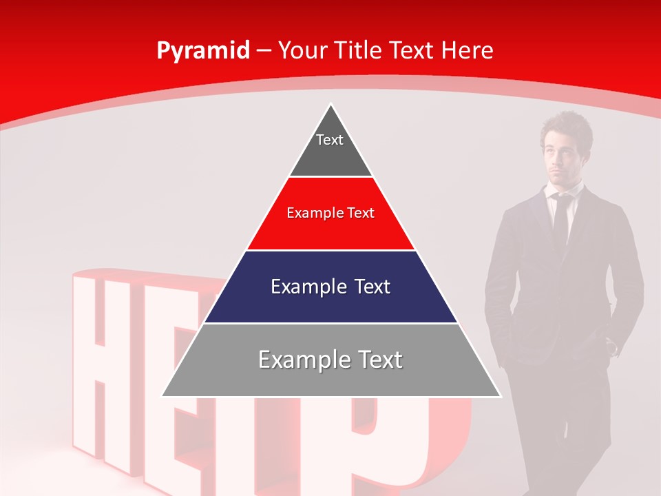 Businessman Text Answer PowerPoint Template