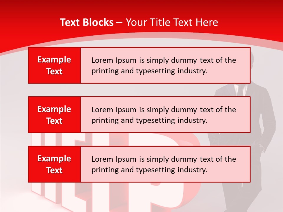 Businessman Text Answer PowerPoint Template